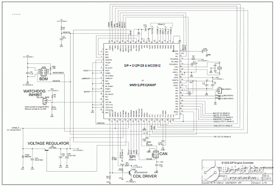 MM912－S812小型摩托車引擎ECU參考設計（特性_系統框圖_電路圖_pcb元件布局）