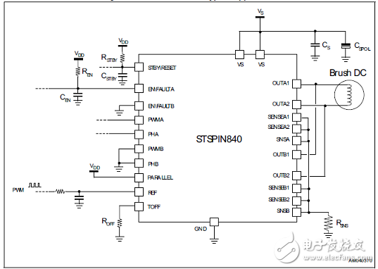 [原創] ST STSPIN840兩個雙向有刷DC馬達同時驅動方案