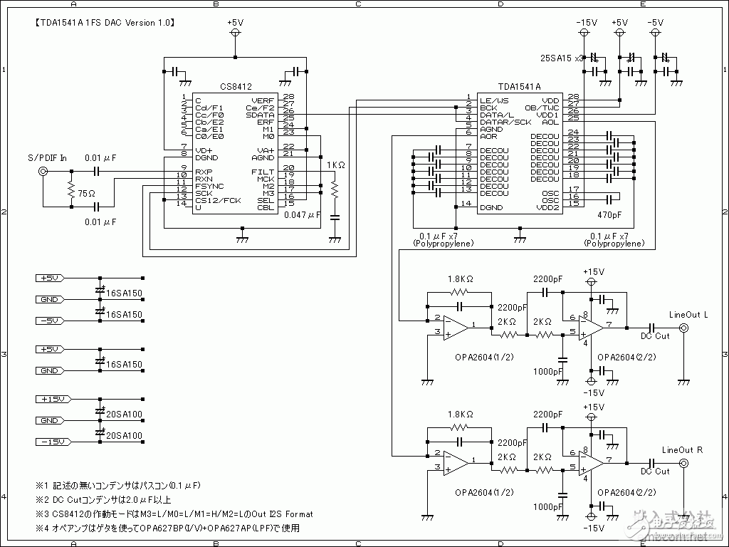 經典膽機線路圖集日本TDA1541A DAC V1.GIF