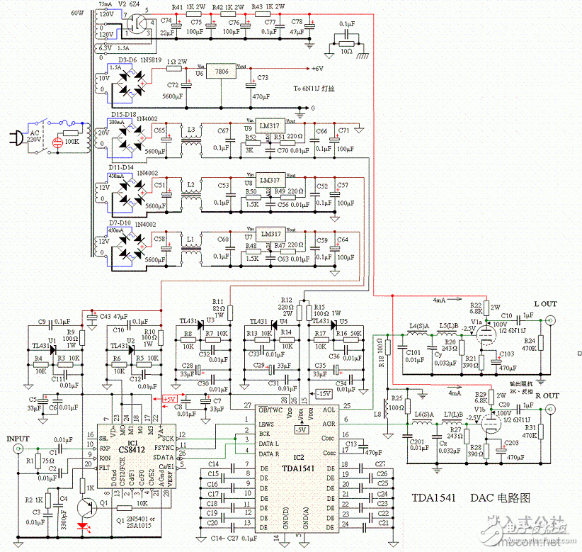 經(jīng)典膽機線路圖集TDA1541NOS DAC(完整膽版).GIF