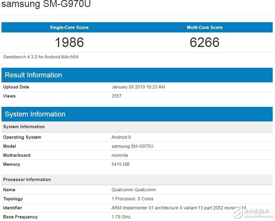 三星Galaxy S10 Lite跑分曝光搭載驍龍855多核跑分達(dá)6266分